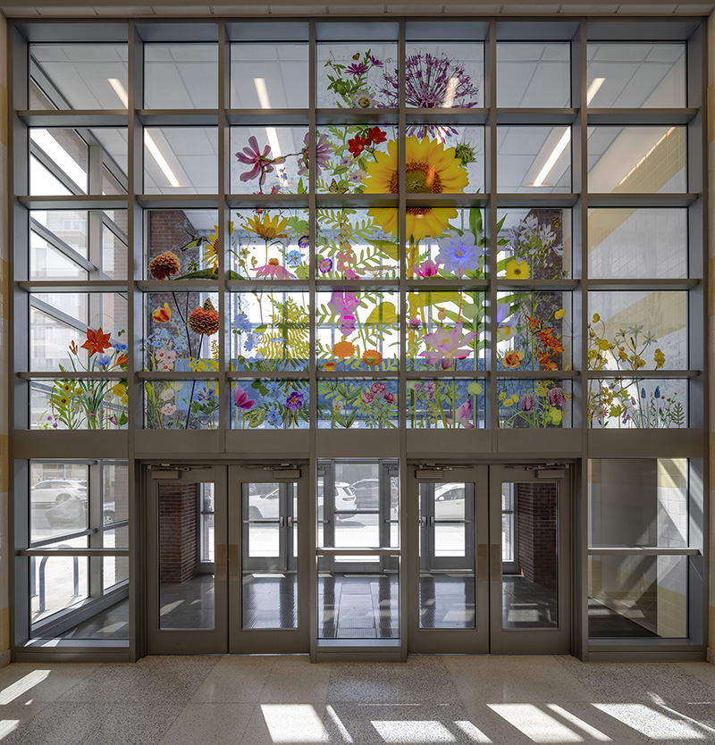 Pulp Studio mural from the inside